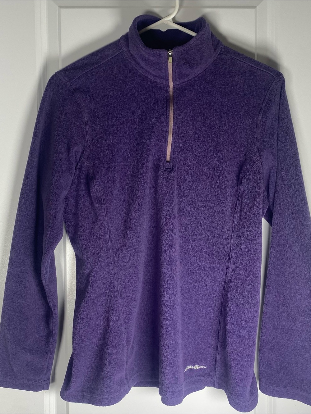 Eddie Bauer Purple Quarter-Zip Microfleece Pullover Jacket - Spring 2014